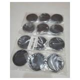 12 Pack Closet Door Finger Pulls, 2-1/16 Round Sliding Handles, Bypass Pulls Recessed Door Pulls, Cabinet Pulls, Pocket, Easy Snap No Drill, Matte Black - Retail: $10