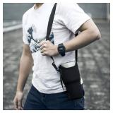 Neoprene 3IN1 Tumbler Carrier Holder Pouch Compatible with 30oz YETI Rambler/Stanley IceFlow Stainless Steel Tumbler, Insulated Cup Holder with Adjustable Shoulder Sling (gray) - Retail: $10