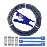 Tube Kit, 2.5mm IDÃ4mm OD, 5M/16.4ft, Compatible with Bambu Lab AMS X1/P1P/A1, CREALITY K2 Plus/Hi, FLASHFORGE 5M, Prusa MMU3 (Gray PTFE Tube Kit) - Retail: $10