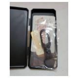 Titanium Belt Clip Carabiner Leather Keychain Holder with Removable Stainless Steel Key Ring (Black) - Retail: $25