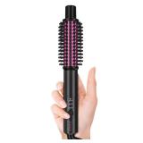 Mini Thermal Brush 3 Temperature Adjustable, Travel Curling Iron for Short Hair 1 Inch, Heated Round Brush for Soft Curls, Lightweight Curling Wand for Bouncy Hair, Touch-ups, Dual Voltage - Retail: $