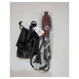 Mini Thermal Brush 3 Temperature Adjustable, Travel Curling Iron for Short Hair 1 Inch, Heated Round Brush for Soft Curls, Lightweight Curling Wand for Bouncy Hair, Touch-ups, Dual Voltage - Retail: $