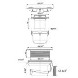 Low Profile Shower Drain, 1.5 Side Outlet Drain Assembly with Perforated Filter, PVC Side Outlet Drain, Flexible Drain 38mm 40mm Dual Purpose Design - Retail: $25"