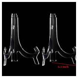 2 Pieces, 9.8 Inches Clear Acrylic Easels Display Stands/Plate Stands for Display Photos Holder Picture Frames or Other Items at Weddings, Birthdays, Home Decoration, Tables - Retail: $9