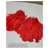 100 Pcs Red Mini Tassels 13cm/5 Inch with Loops for Bookmarks, Jewelry Making, DIY Projects - Retail: $9