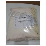 Cream Boho Woven Fabric Shower Curtain, 72 x 72 Tufted Chevron Textured Striped Modern Farmhouse Minimalist Cloth Curtain for Bathroom - Retail: $22