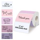 3 x 2" Thermal Labels, Self-Adhesive Rectangle Thermal Printer Sticker, for Price, Barcode, Mailing, Nameï¼Pink Gradientï¼ - Retail: $8"