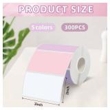 3 x 2" Thermal Labels, Self-Adhesive Rectangle Thermal Printer Sticker, for Price, Barcode, Mailing, Nameï¼Pink Gradientï¼ - Retail: $8"