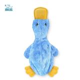Best Pet Supplies Interactive Squeaky Dog Chew Toy, Ideal Dog Toys for Chewers, Small, Medium & Large Dogs, and Fetch Lovers - Crinkle Duck (Blue), Large - Retail: $6