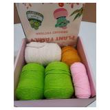 Crochet Kit for Beginners, Crochet Starter Kits, Amigurumi Craft Knitting Crocheting Kits with Step-by-Step Video Tutorials, 6 Pack Hanging Potted Plants Family