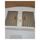 Foldable Doll Wardrobe Storage Box Compatible with Labubu Clothes with 10 Hangers & Rod - Stackable Organizer Cabinet for 15/17cm Doll Clothes with Dust-Resistant Cover and Display Shelf - Retail: $21