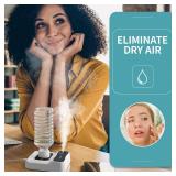 Portable Humidifiers for Travel, Small Mini Humidifier with Auto Shut-Off, Nightlight and Storage Bag for Hotel, Bedroom or Office, Plant Humidifier Indoor, White - Retail: $20