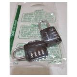 2 Pack Combination Lock for Locker 4 Digit Outdoor Waterproof Padlock for School, Gym, Sports, Fence, Toolbox, Gate, Case, Outdoor, Hasp Storage (Black) - Retail: $13