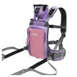 OUTDOOR Ski and Snowboard Harness Trainer, Control Steer & Speed, Snowboard Anti-fall Traction Belt Beginner, Ski Auxiliary Bag with Safety Belt (Pink) - Retail: $29