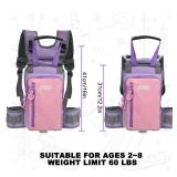 OUTDOOR Ski and Snowboard Harness Trainer, Control Steer & Speed, Snowboard Anti-fall Traction Belt Beginner, Ski Auxiliary Bag with Safety Belt (Pink) - Retail: $29