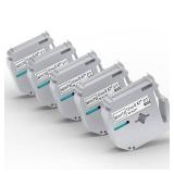 5 Pack M-K231 M Tape 12mm Compatible with M-K231s Brother Label Tape Black on White 0.47 Inch for P Touch PT-M95 PT95 PT65 PT-65 PT70 PT85 PT90 Label Maker Tape Refill - Retail: $12