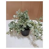 Der Rose 1Pcs Fake Plants Hanging Artificial Potted Faux Eucalyptus Plants for Modern Boho Farmhouse Bathroom Office Desk Wall Book Shelf Living Room Aesthetic Decor Indoor - Retail: $8
