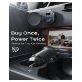 Car Charger USB C, 69W Cigarette Lighter USB Charger Adapter, Car Accessories Gifts for Men, Mini USBC Cars Fast Charging Adapter USBC Type C 12V Plug Outlet, for iPhone 17 Pro Max 16 15 14 13 - Retai