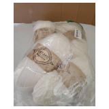 Megastar, (4 Skeins Pack) 75% Acrylic 25% Wool Yarn, Soft, Chunky Bulky Weight #5 for Crochet and Knitting (4 x 3.52 Oz) / (4 x 120 Yards) (60187-White) - Retail: $33