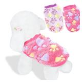 2 Pack Dog Sweaters for Small Dogs Girl Boy Winter Fleece Dogs Clothes Cute Warm Puppy Sweater Chihuahua Teacup Dog Clothes Pet Outfit Pink Blue (Purple, X-Small(for 3.5-6lb)) - Retail: $13