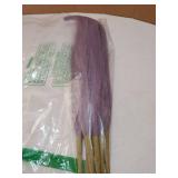 Faux Pampas Grass Decor 17.7 Inch 6pcs, Artificial Pompas Grass Bulk Artificial Dried Flower Small Vase Filler for Boho Home Wedding Decoration (Purple) - Retail: $10