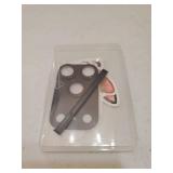 Compatible with iPhone 17 Pro Camera Lens Protector - [Not Easy to Break][Strong Adsorption][Case-Friendly] Metal Tempered Glass Rear Camera Screen Cover - Black Titanium - Retail: $15