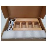 Plant Propagation Wooden Stand, unique gift for mom, women, and any plant or gardening lover, 9-Level Dimmable LED Light, 4 Glass Test Tubes Vase for Hydroponic Plants, Desktop, Home decor. - Retail: 