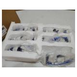 6 Pcs Blue and White Porcelain Nutcracker Ornaments 3.15 Inches Chinoiserie Christmas Tree Ornaments Blue and White Porcelain Pattern Hanging Christmas Nutcrackers Decoration for Xmas Tree - Retail: $