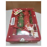 H8 Pack Christmas Party Favor Non-Snap Red Green Christmas Party Table Favor with Party Hats Joke Little Gifts Inside for Kids Adults, Holiday Party Favor Xmas Dinner Traditions Supplies