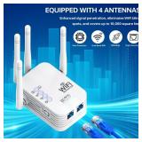 WiFi Extender, WiFi Extenders Signal Booster for Home Up to 8500 sq.ft and 45 Devices, WiFi Range Extender, Wireless Repeater, Long Range Amplifier with Ethernet Port, 1-Tap Setup, Alexa Compatible - 