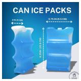 Healthy Packers Ice Packs for Coolers | Can Coolers | Breastmilk Cooler Ice Pack | Long-Lasting Reusable Ice Packs - 6 Can (Pack of 2) - Retail: $18