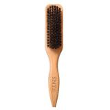 100% Boar Bristle Slick-Back Brush | Natural Wooden Styling Tool to Restore Shine & Frizz Control, Smooth Flyaways | Teasing to Add Volume | Perfect for Sleek Ponytails, Buns & Men