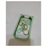 1 Pack Silicone Case Compatible with Touchland Hand Sanitizer Spray (Fit for 1 FL OZ/30 mL Ver), Portable keychain Cute Color Ears (Light green) - Retail: $6