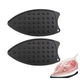 2 Pcs Silicone Iron Rest Pad, Silicone Iron Rest Pads, Silicone Iron Rest Pads Multipurpose Iron Hot Resistant Mat for Flat Irons, Ironing Board-Black - Retail: $6