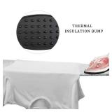 2 Pcs Silicone Iron Rest Pad, Silicone Iron Rest Pads, Silicone Iron Rest Pads Multipurpose Iron Hot Resistant Mat for Flat Irons, Ironing Board-Black - Retail: $6