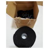 2 Rolls 26FT 2 inch Wide Cable Straps with 20 Buckles, Heavy Duty Nylon Hook and Loop Straps for Fastening Securing, Reusable Cut-to-Length Molle Straps for Organizer or Storage, Black - Retail: $15