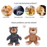 Dog Companion for Heavy Chewers- Indestructible Robust Bear Dog Toy, Resistant Squeaky Dog Toys for Heavy Chewers, Unbreakable Stuffed Plush Dog Toys for Aggressive Chewers (A-Navy) - Retail: $18