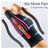 Stable Thumb Brace Right Hand Left Hand for Arthritis Pain and Support, Thumb Splint for Trigger Thumb, Wrist Brace with Thumb Support for Tendonitis, De Quervains Tenosynovitis, Pink Right M - Retail