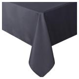 Square Tablecloth - 60 x 60 Inch - Water Resistant Spill Proof Washable Polyester Table Cloth, Decorative Fabric Table Cover for Dining Tables, Buffet Parties and Camping, Grey - Retail: $15