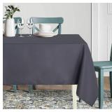 Square Tablecloth - 60 x 60 Inch - Water Resistant Spill Proof Washable Polyester Table Cloth, Decorative Fabric Table Cover for Dining Tables, Buffet Parties and Camping, Grey - Retail: $15