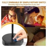 17.75 Dimmable Bedside Table Lamp with Charging Station - 2 USB Ports & AC Outlet, Industrial Black Nightstand Light with Silver-Gray Shade for Living Room Dorm Office, Bulb Included. SHADE HAS SOME C