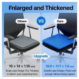 Gel Seat Cushion, Cooling seat Cushion (Super Large & Thick), Breathable Honeycomb Design Absorbs Pressure Points Seat Cushion, Gel Cushion for Office Chair, Home Car Seat Cushion for Wheelchair - Ret