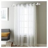 Curtain Rods No Drilling for Windows 32 to 86 Inches, 5/8 Inch No Drill Renter Friendly Curtain Rod without Drilling with 3M Adhesive Brackets, CREAM - Retail: $16
