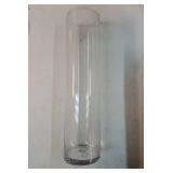 Thick Weighted Tall Clear Cylinder Glass Vases, 4 W x 16" H, Flower Arrangement Floating Candle Holders Wedding Centerpieces Event Floral Container Accent Home Decor, 1 Piece. Needs to be Cleaned. Has
