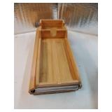 Bamboo Couch Arm Tray with Built-in Cup Holder, Foldable Anti-Slip Sofa Armrest Tray Table Caddy for Drinks, Phone & Remote, Fits 4.7x16.9 in Armrests, Holds Up to 3.5 in Diameter Cups (Bamboo). CORNE