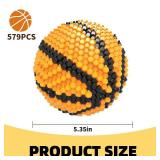 Basketball Building Block Set, Adults challenging STEM Block Decorations, Miniature 3D Educational Toys for Ages 14 15 16 and Above, (579 Pieces) - Retail: $40