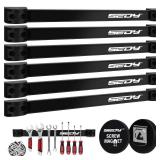 SEDY Magnetic Tool Holder Storage Organizer: 7-Piece Garage Wall Mount Rack Organization Strip Power Magnet Organizers Mounted Workbench Board Slatwall Van Hanger.  MISSING 5 MOUNTING ENDS. - Retail: 