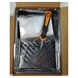 Paint Tray, 11 Pcs, 6 inch Paint Tray Kit with Disposable Tray Liners and 6 Inch Paint Roller Frame, 9x12 Plastic Feet Drop Cloth for Painting - Retail: $15