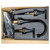 Bathroom Faucets for Sink 3 Hole, Hurran Matte Black Bathroom Sink Faucet with Pop-up Drain and Supply Lines, Stainless Steel Lead-Free Widespread Faucet for Vanity RV Farmhouse, 2 Pack - Retail: $97