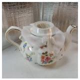 Flower Ceramic Teapot,22oz Porcelain Tea pot for Tea Coffee Milk for Office Home Men Women as Gift(White and small flowers) - Retail: $29